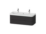 Duravit Möbelwaschtisch Happy D.2 Plus 117,5x49cm, 2 Schubk., graphit supermatt (HP4379O80800000)