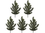 Winterliche Kunstpflanze CREATIV DECO "Weihnachtsdeko", grün, H:51cm, Kunststoff, Kunstpflanzen, Zweig im 5er Set