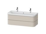 Duravit Möbelwaschtisch Happy D.2 Plus 117,5x49cm, 2 Schubk., taupe supermatt (HP4379O83830000)