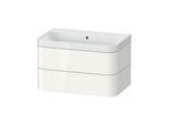 Duravit Möbelwaschtisch Happy D.2 Plus 77,5x49cm, o. HL, we hgl, 2 Schubkästen (HP4347N2222)