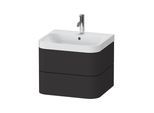 Duravit Möbelwaschtisch Happy D.2 Plus 57,5x49cm, 1 HL, graph matt, 2 Schubk. (HP4345O8080)