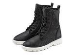 Stiefelette LASCANA, Damen, Gr. 39, schwarz, Obermaterial: 100% Lederimitat. Decksohle: 100% Textilmaterial. Futter: 100% Textilmaterial. Laufsohle: 100% Synthetik, unifarben, Schuhe Stiefelette, zum Schnüren mit modischen Cut-Outs, Stiefel, Boots, High-Sneaker