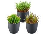 Kunstpflanze CREATIV GREEN "Sukkulenten", grün, H:13cm, Kunststoff, Kunstpflanzen, Kunstpflanze, mit dekorativem Kies