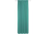 Vorhang ADAM "Uni Collection", blau (petrol), B:142cm H:285cm, Baumwolle (Bio-Baumwolle), Gardinen, Blickdichter aus 100% Bio-Baumwolle, Vorhang nach Wunschmaß