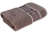 Badetuch MÖVE FOR FROTTANA "Fjord", grau, B:67cm L:140cm, Walkfrottier, Baumwolle, Handtücher, Badetuch, mit tollem Uni Karo