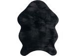 Fellteppich PACO HOME "Pelt 640", schwarz, B:80cm H:16mm L:120cm, Polyester, Teppiche, Fellteppich, Kunstfell, Uni Farben, sehr weicher Flor