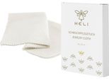 Pflegetuch HELI "Schmuck Geschenk Schmuckpflege Schmuckpflegetuch Schmuckputztuch", weiß, PutztücherB:30cm L:24cm, Baumwolle, B:30cm L:24cm