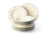 Tafelservice SELTMANN WEIDEN "Teller Set, Geschirr-Set, 12 Teile, Marieluise Streublume", bunt (weiß, bunt), 12 Stk., Porzellan, Geschirr-Sets, Tafelservice, Speiseteller, Suppenteller, Made in Germany, 12 Teile, für 6 Personen