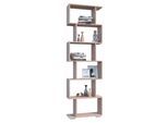 Standregal VCM "Holz Raumteiler Stand Regal Deko Bücher Palusa L", braun (sonoma, eiche), B:60cm T:24cm, Regale, Standregal