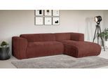 Ecksofa HOME AFFAIRE "GENTON L-Form (257 cm), zeitlos & stilvolles Design", rot, B:257cm H:78cm T:161cm, 100% Polyester, Sofas, Ecksofa, Aufwendig gepolstert, in Cord, Chenille und Struktur