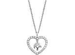Kette mit Anhänger ENGELSRUFER "Lebensbaum im Herz", silber (silberfarben, kristallweiß), Halsketten, Damen, Silber 925 (Sterlingsilber), L: 50 B: 1,33mm, Made in Germany - mit Zirkonia (synth.), B:1,33mm