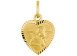 Kettenanhänger AMOR "Angel Heart", gold (gelbgoldfarben), Schmuckanhänger, Damen, Gelbgold 375, 0,58 g, Kettenanhänger, Made in Germany
