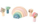 Spielbausteine STERNTALER "Regenbogen Holzbausteine, rosa", rosa, Spielbausteine, Kinder, Holz