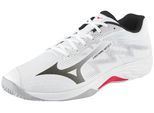 Hallenschuh MIZUNO "LIGHTNING SELECT", Damen, Gr. 42,5, weiß, schwarz, fiery rot, Synthetik, Schuhe Hallenschuh, besonders geeignet für Volleyball