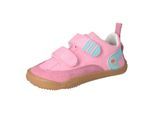 Barfußschuh QNUFFS "Ahorn", Jungen, Gr. 24, rosa (fleur, frozen), Lederimitat, kontrastfarbene Details, Schuhe Barfußschuh, Halbschuh, Klettschuh mit Nullsprenung