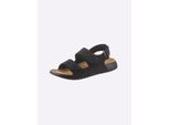 Sandale CASUAL LOOKS, Damen, Gr. 37, schwarz, Nubukleder, Schuhe Sandale