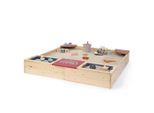 Muddy Buddy Sandkasten Beach Rebel, Natur, Rosa, Holz, Zypresse, massiv, 125x20x135 cm, EN 71, Spielzeug, Holzspielzeug