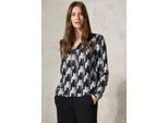 Langarmbluse CECIL, Damen, Gr. XL (44), schwarz, Stoff, 100% Viskose, bedruckt, normal normal, Rundhals, Bündchen, Blusen
