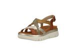 Riemchensandale PIKOLINOS "PIKOLINOS Sandalen Leder", Damen, Gr. 41, brandy, Leder, Schuhe Riemchensandale