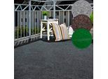 Kunstrasen ANDIAMO "Aberdeen, Gesamthöhe 10 mm, Made in Belgium", grau (anthrazit), B:400cm L:300cm, Nadelfilz, Teppiche, Kunstrasen, mit Drainagenoppen, für Balkon, Terrasse, Wintergarten, Nadelfilzoptik