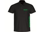 multifanshop Poloshirt - Hannover - Brust & Seite - Druck grün - Polo
