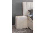 Nachttisch HOME AFFAIRE "Effy", beige (cream, plexi milchglas), B:50cm H:53cm T:50cm, Tische, Nachttisch, passend zum Polsterbett, Boxbett oder Boxspringbett Effy