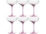 Champagnerglas LEONARDO "POESIA", rosa (rose), H:16cm Ø:10,8cm, Kristallglas, Trinkgefäße, Champagnerglas, 260 ml, 6-teilig