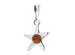 Kettenanhänger OSTSEE-SCHMUCK "Ostsee-Schmuck Anhänger Seestern Anhänger Seestern", weiß, Schmuckanhänger, Damen, 22 x 12mm, Silber 925 (Sterlingsilber), 1,2 g, Kettenanhänger