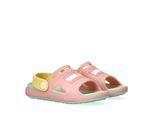 Badesandale TOMMY HILFIGER, Mädchen, Gr. 24, pink, gelb, Gummi, Synthetik, Schuhe, Badeschuh, Clog mit schwenkbarem Riemchen