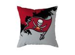 Dekokissen GREAT BRANDING "Great Branding Kissen Tampa Bay Buccaneers "Brush" 50x50cm", Gr. 1 Stk., rot (mehrfarbig), 100% Polyester, Dekokissen_Sitzkissen_Kissenhüllen