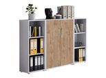 Aktenschrank Office Edition Sw Set 2 Grau/Eichefarben