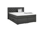 Boxspringbett Chester Graphitfarben ca. 160x200cm
