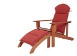 Sonnenliege Harper Holz Adirondack Rot/Weiß