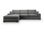 Ecksofa Veda Grau Flachgewebe