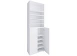 Schuhschrank LONA Weiß ca. 70x220x40 cm