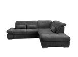 Ecksofa Dalida Anthrazit Chenille m. Bettkasten