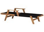 Sonnenliege Little John ca. 73x200 cm Schwarz/Akazie