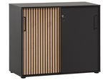 Aktenschrank Hank Schwarz/Eiche Artisan