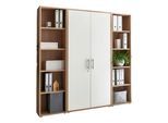 Aktenschrank Office Edition Sw Set 3 hoch Weiß/Sonoma Eiche