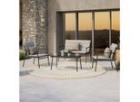 Beldano , Grau, Dunkelgrau , Metall, Textil , Füllung: Polyester , Gartenmöbel, Loungemöbel, Loungegarnituren