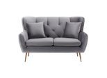 Sofa Linus Hellgrau Samt