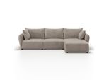 Wohnlandschaft Nicole Beige Chenille Ottomane rechts