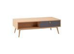 Couchtisch Lena Grau/ Naturfarben Echtholz MDF