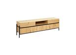Lowboard Jasmina Schwarz/Eichefarben MDF