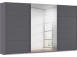Schwebetürenschrank OTTO HOME "Kleiderschrank Schrank Schlafzimmerschrank Garderobe AGORDO", grau (graumetallic, griffleisten graumetallic), B:360cm H:229cm T:62cm, Holzwerkstoff, Schränke, Schwebetürenschrank, Top Innenausstattung, in 4 Breiten und 2 Höhen MADE IN GERMANY, Topseller
