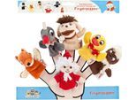 Fingerpuppe HEUNEC "Sandmann Fingerpuppen 6er-Set", bunt, Puppen, Kinder, Polyester, Fingerpuppe