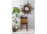Sekretär SIT "SEADRIFT – Kompakter Teakholz‑Schreibtisch mit Rollladen", beige (natur), B:55cm H:100cm T:41cm, Sekretäre, Sekretär, Massiver Teakholz‑Sekretär mit Rollladen, Fächern & 4 Schubkästen