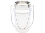 Milchkanne KRÜGER "aus Edelstahl rostfrei, 1 Liter", silber (silberfarben), B:12,5cm H:18cm Ø:9,5cm, Edelstahl, Kannen, Milchkanne, Kanne im zeitlosen Design