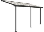 Terrassendach PALRAM - CANOPIA "Sierra", grau (anthrazit), B:447cm T:230cm, Aluminium, Terrassenüberdachungen, Terrassendach, grau, UV-beständig