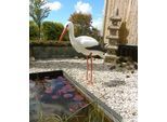 Teichfigur UBBINK "Storch", beige (natur), H:87cm, Kunststoff, Teichdeko, Teichfigur, H: 87 cm